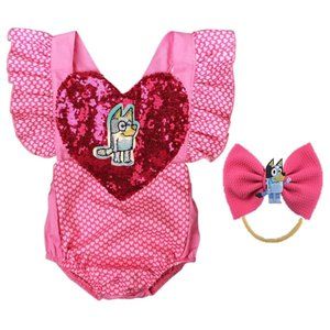 Bluey Dress Bluey Outfit Bluey Romper Clothes Jumpsuit Bluey Birthday Clothes